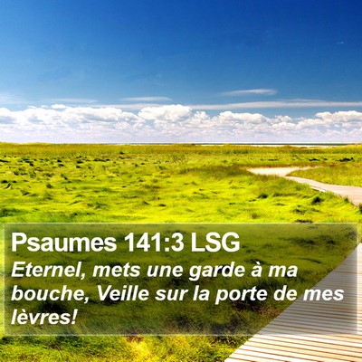 Psaumes 141:3 LSG Bible Verse Image