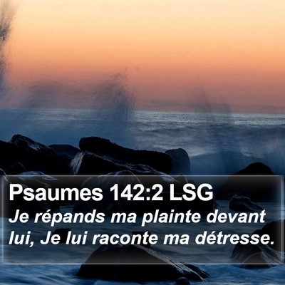 Psaumes 142:2 LSG Bible Verse Image