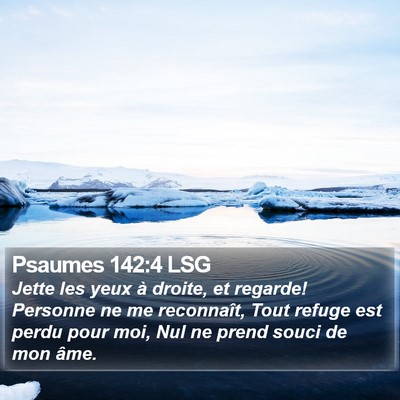 Psaumes 142:4 LSG Bible Verse Image