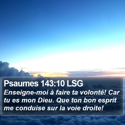 Psaumes 143:10 LSG Bible Verse Image
