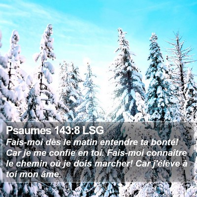 Psaumes 143:8 LSG Bible Verse Image