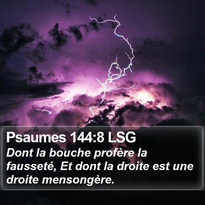 Psaumes 144:8 LSG Bible Verse Image