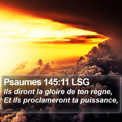 Psaumes 145:11 LSG Bible Verse Image