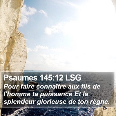 Psaumes 145:12 LSG Bible Verse Image