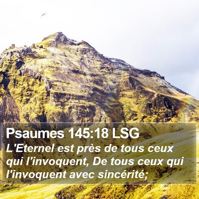 Psaumes 145:18 LSG Bible Verse Image