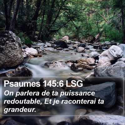 Psaumes 145:6 LSG Bible Verse Image
