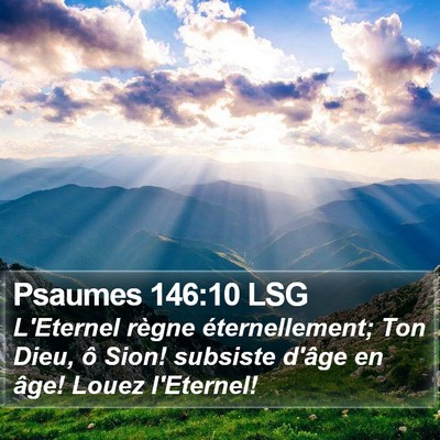 Psaumes 146:10 LSG Bible Verse Image