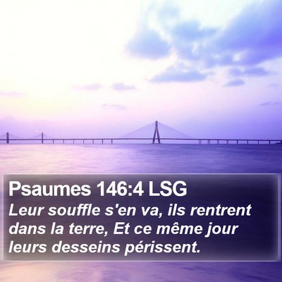Psaumes 146:4 LSG Bible Verse Image