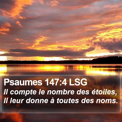 Psaumes 147:4 LSG Bible Verse Image