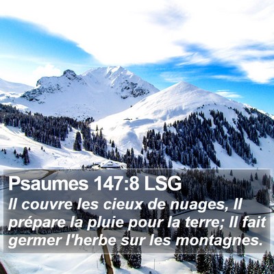 Psaumes 147:8 LSG Bible Verse Image