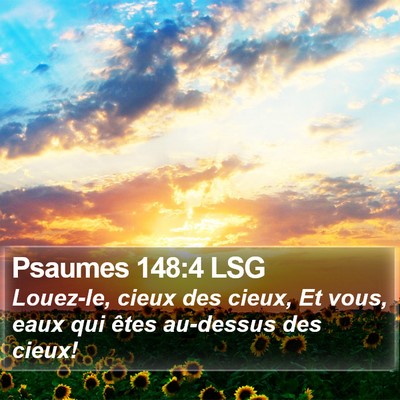 Psaumes 148:4 LSG Bible Verse Image