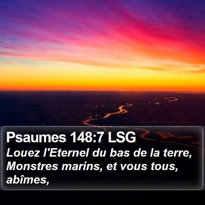 Psaumes 148:7 LSG Bible Verse Image