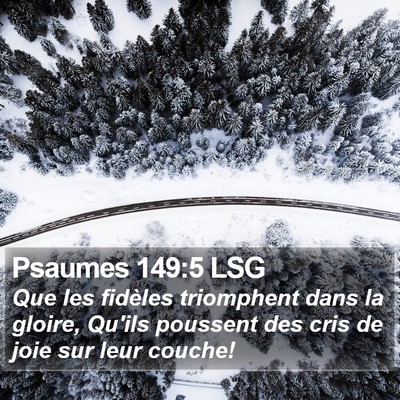 Psaumes 149:5 LSG Bible Verse Image