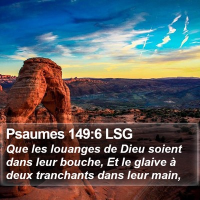 Psaumes 149:6 LSG Bible Verse Image