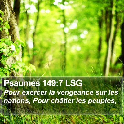 Psaumes 149:7 LSG Bible Verse Image