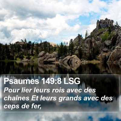 Psaumes 149:8 LSG Bible Verse Image