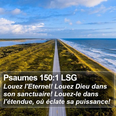 Psaumes 150:1 LSG Bible Verse Image