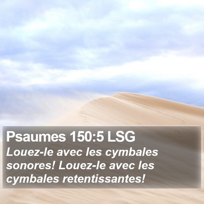 Psaumes 150:5 LSG Bible Verse Image