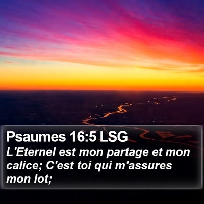 Psaumes 16:5 LSG Bible Verse Image