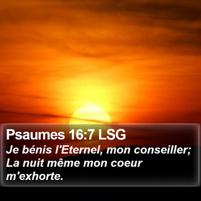 Psaumes 16:7 LSG Bible Verse Image