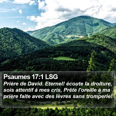 Psaumes 17:1 LSG Bible Verse Image