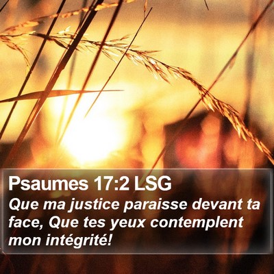 Psaumes 17:2 LSG Bible Verse Image