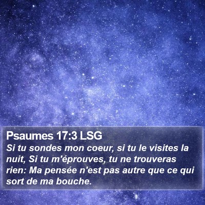 Psaumes 17:3 LSG Bible Verse Image