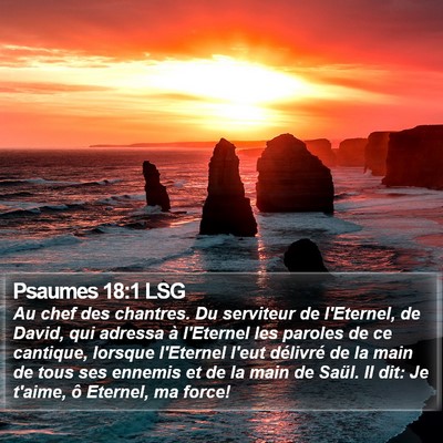 Psaumes 18:1 LSG Bible Verse Image