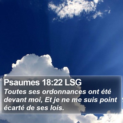 Psaumes 18:22 LSG Bible Verse Image