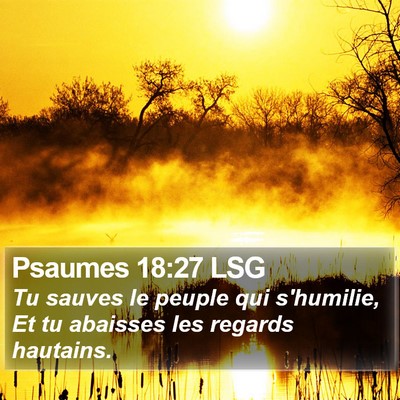 Psaumes 18:27 LSG Bible Verse Image