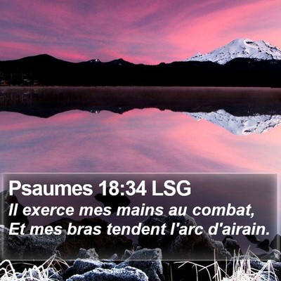Psaumes 18:34 LSG Bible Verse Image