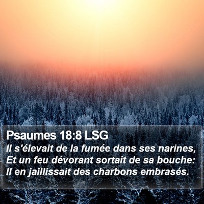 Psaumes 18:8 LSG Bible Verse Image