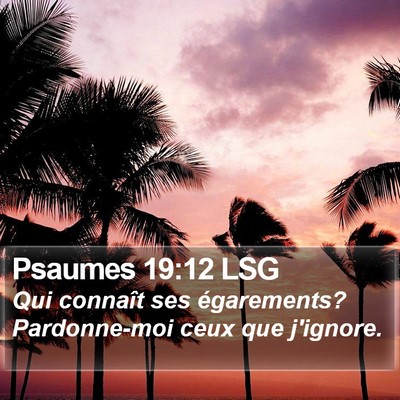Psaumes 19:12 LSG Bible Verse Image