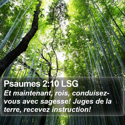Psaumes 2:10 LSG Bible Verse Image