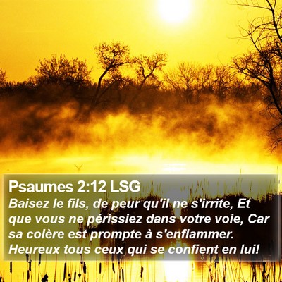 Psaumes 2:12 LSG Bible Verse Image