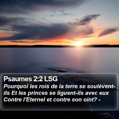 Psaumes 2:2 LSG Bible Verse Image