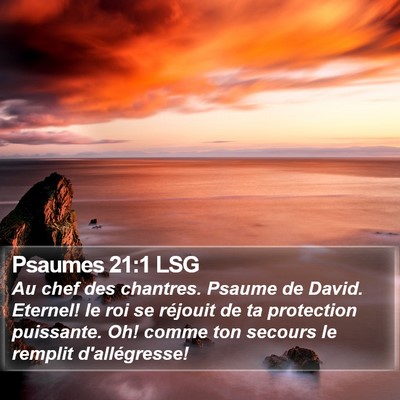 Psaumes 21:1 LSG Bible Verse Image