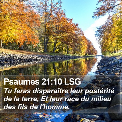 Psaumes 21:10 LSG Bible Verse Image