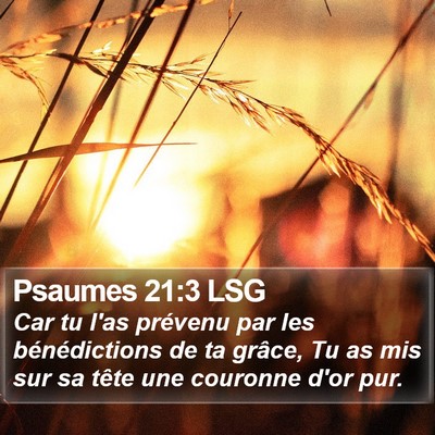 Psaumes 21:3 LSG Bible Verse Image