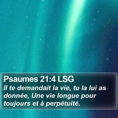 Psaumes 21:4 LSG Bible Verse Image