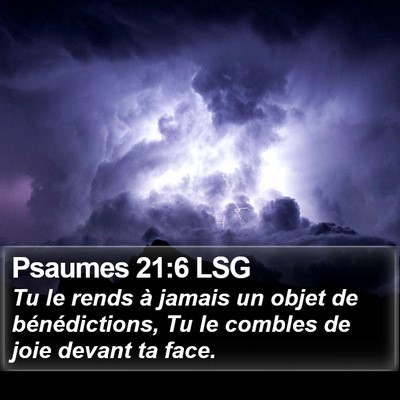 Psaumes 21:6 LSG Bible Verse Image