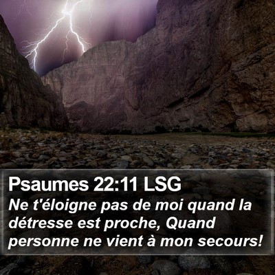 Psaumes 22:11 LSG Bible Verse Image