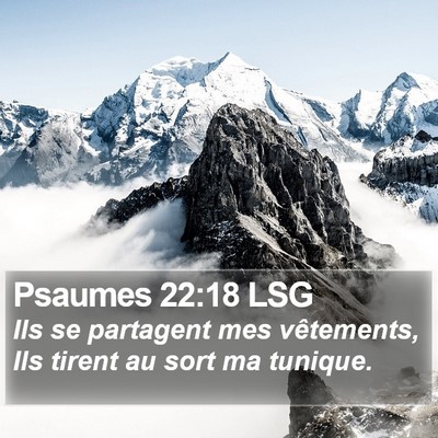 Psaumes 22:18 LSG Bible Verse Image