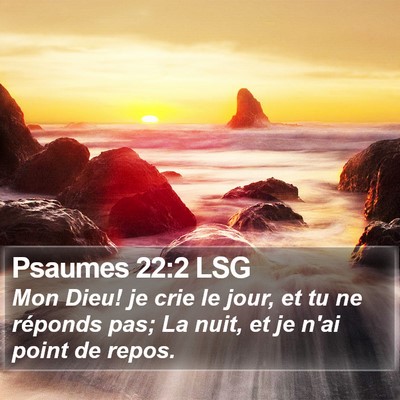 Psaumes 22:2 LSG Bible Verse Image