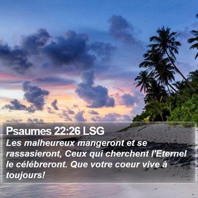 Psaumes 22:26 LSG Bible Verse Image