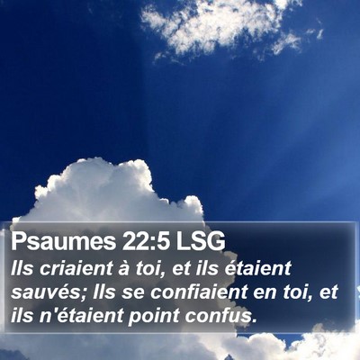 Psaumes 22:5 LSG Bible Verse Image