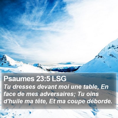 Psaumes 23:5 LSG Bible Verse Image