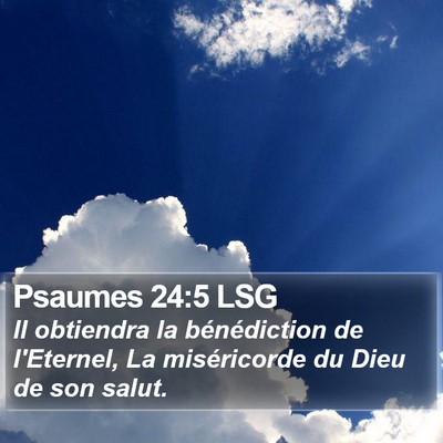 Psaumes 24:5 LSG Bible Verse Image