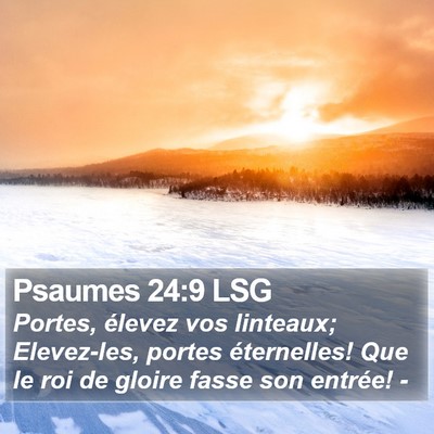 Psaumes 24:9 LSG Bible Verse Image