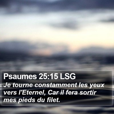 Psaumes 25:15 LSG Bible Verse Image